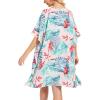 imageMoss Rose Beach Kaftan Dresses for Women V Neck Summer Swimsuit Cover up Beach Vacation ClothingAgreen