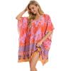 imageMoss Rose Beach Kaftan Dresses for Women V Neck Summer Swimsuit Cover up Beach Vacation ClothingBred