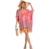 imageMoss Rose Beach Kaftan Dresses for Women V Neck Summer Swimsuit Cover up Beach Vacation ClothingBred