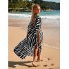 imageMoss Rose Caftan Coverup Dresses for Women V Neck Summer Swimsuit Kaftan Plus Size Maxi Beach Vacation ClothesA Stripe