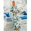imageMoss Rose Caftan Coverup Dresses for Women V Neck Summer Swimsuit Kaftan Plus Size Maxi Beach Vacation ClothesBgreen Leaf