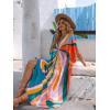 imageMoss Rose Kaftan Dresses for Women V Neck Summer Swimsuit Cover up Caftan Maxi Beach DressesAbutterfly