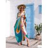 imageMoss Rose Kaftan Dresses for Women V Neck Summer Swimsuit Cover up Caftan Maxi Beach DressesAbutterfly