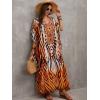 imageMoss Rose Kaftan Dresses for Women V Neck Summer Swimsuit Cover up Caftan Maxi Beach DressesAcolorful 10