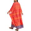 imageMoss Rose Kaftan Dresses for Women V Neck Summer Swimsuit Cover up Caftan Maxi Beach DressesAorange