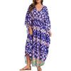 imageMoss Rose Kaftan Dresses for Women V Neck Summer Swimsuit Cover up Caftan Maxi Beach DressesApurple