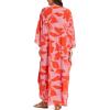 imageMoss Rose Kaftan Dresses for Women V Neck Summer Swimsuit Cover up Caftan Maxi Beach DressesAred