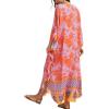 imageMoss Rose Kaftan Dresses for Women V Neck Summer Swimsuit Cover up Caftan Maxi Beach DressesAred Purple
