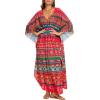 imageMoss Rose Kaftan Dresses for Women V Neck Summer Swimsuit Cover up Caftan Maxi Beach DressesBred Print