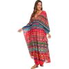 imageMoss Rose Kaftan Dresses for Women V Neck Summer Swimsuit Cover up Caftan Maxi Beach DressesBred Print