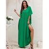 imageMoss Rose Kaftan Dresses for Women V Neck Summer Swimsuit Cover up Caftan Maxi Beach DressesCdark Green