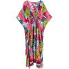 imageMoss Rose Kaftan Dresses for Women V Neck Summer Swimsuit Cover up Caftan Maxi Beach DressesCred Floral