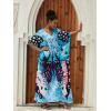 imageMoss Rose Kaftan Dresses for Women V Neck Summer Swimsuit Cover up Caftan Maxi Beach DressesE Colorful 1
