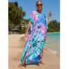 imageMoss Rose Kaftan Dresses for Women V Neck Summer Swimsuit Cover up Caftan Maxi Beach DressesE Colorful 7