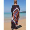 imageMoss Rose Kaftan Dresses for Women V Neck Summer Swimsuit Cover up Caftan Maxi Beach DressesE Colorful 8