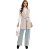 imageMoss Rose Long Vest for Women Sleeveless Cardigans Ribbed Knit Outwear with Belt and PocketsKhaki