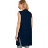 imageMoss Rose Long Vest for Women Sleeveless Lightweight Open Front Cardigans Ribbed Knit Outwear with PocketsNavy