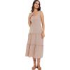 imageMoss Rose Women Sleeveless Summer Dress U Neck Ruffle Tank A Line Maxi Dresses Beach SundressLight Khaki