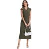 imageMoss Rose Women Spring Summer Maxi Dresses VNeck Sleeveless Casual Long Formal DressGreen