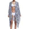 imageMoss Rose Women Summer Bikini Kimono Bathing Suit Cover Ups for SwimwearA Deepskyblue