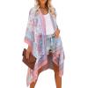 imageMoss Rose Women Summer Bikini Kimono Bathing Suit Cover Ups for SwimwearAb Pink Paisley