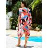 imageMoss Rose Women Summer Bikini Kimono Bathing Suit Cover Ups for SwimwearB Colorful Red 2