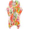 imageMoss Rose Women Summer Bikini Kimono Bathing Suit Cover Ups for SwimwearB Red Floral