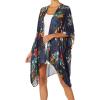 imageMoss Rose Women Summer Bikini Kimono Bathing Suit Cover Ups for SwimwearBc Tropical Garden