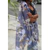 imageMoss Rose Women Summer Bikini Kimono Bathing Suit Cover Ups for SwimwearDusty Blue Garden