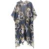 imageMoss Rose Women Summer Bikini Kimono Bathing Suit Cover Ups for SwimwearDusty Blue Garden