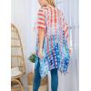 imageMoss Rose Women Summer Bikini Kimono Bathing Suit Cover Ups for SwimwearE American Flag