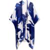imageMoss Rose Women Summer Bikini Kimono Bathing Suit Cover Ups for SwimwearF Blue and White