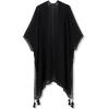 imageMoss Rose Women Summer Bikini Kimono Bathing Suit Cover Ups for SwimwearSolid Black 2
