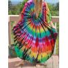 imageMoss Rose Women Summer Caftan Coverups Dress Kimono Beach Vacation Wear V Neck Print Maxi Boho DressZcolorful