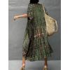 imageMoss Rose Women Summer Caftan Kimono Cardigan Open Fron Swimsuit Kaftan Maxi Beach Vacation Clothes with BeltAgreen