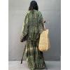 imageMoss Rose Women Summer Caftan Kimono Cardigan Open Fron Swimsuit Kaftan Maxi Beach Vacation Clothes with BeltBkhaki
