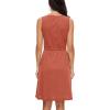 imageMoss Rose Women Summer Dresses Sleeveless Casual Loose Swing Midi Dress with PocketsBrick Red