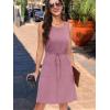 imageMoss Rose Women Summer Dresses Sleeveless Casual Loose Swing Midi Dress with PocketsPurple