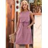 imageMoss Rose Women Summer Dresses Sleeveless Casual Loose Swing Midi Dress with PocketsPurple