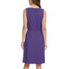 imageMoss Rose Women Summer Dresses Sleeveless Casual Loose Swing Midi Dress with PocketsZpurple