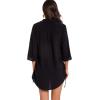 imageMoss Rose Womens Bathing Suit Cover Ups Bikini Swimsuit Coverup Drawstring Beach Dress ShirtBlack