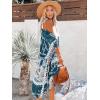 imageMoss Rose Womens Beach Cover up Swimsuit Kimono with Bohemian Floral Print Loose Casual Resort WearA Color31