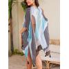 imageMoss Rose Womens Beach Cover up Swimsuit Kimono with Bohemian Floral Print Loose Casual Resort WearAa Merel