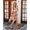 imageMoss Rose Womens Beach Cover up Swimsuit Kimono with Bohemian Floral Print Loose Casual Resort WearB Multicolor 6