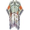 imageMoss Rose Womens Beach Cover up Swimsuit Kimono with Bohemian Floral Print Loose Casual Resort WearB Multicolored