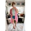 imageMoss Rose Womens Beach Cover up Swimsuit Kimono with Bohemian Floral Print Loose Casual Resort WearB Rose Red Print