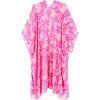 imageMoss Rose Womens Beach Cover up Swimsuit Kimono with Bohemian Floral Print Loose Casual Resort WearB Rose Red Print