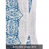imageMoss Rose Womens Beach Cover up Swimsuit Kimono with Bohemian Floral Print Loose Casual Resort WearBlue  White