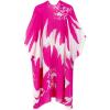 imageMoss Rose Womens Beach Cover up Swimsuit Kimono with Bohemian Floral Print Loose Casual Resort WearBrose Red White