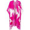 imageMoss Rose Womens Beach Cover up Swimsuit Kimono with Bohemian Floral Print Loose Casual Resort WearBrose Red White